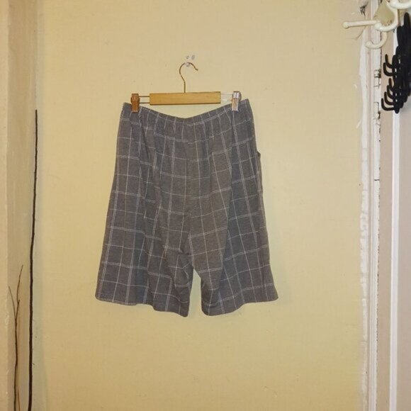 Shein mens window pane gray/white lounge shorts size medium - Picture 3 of 6